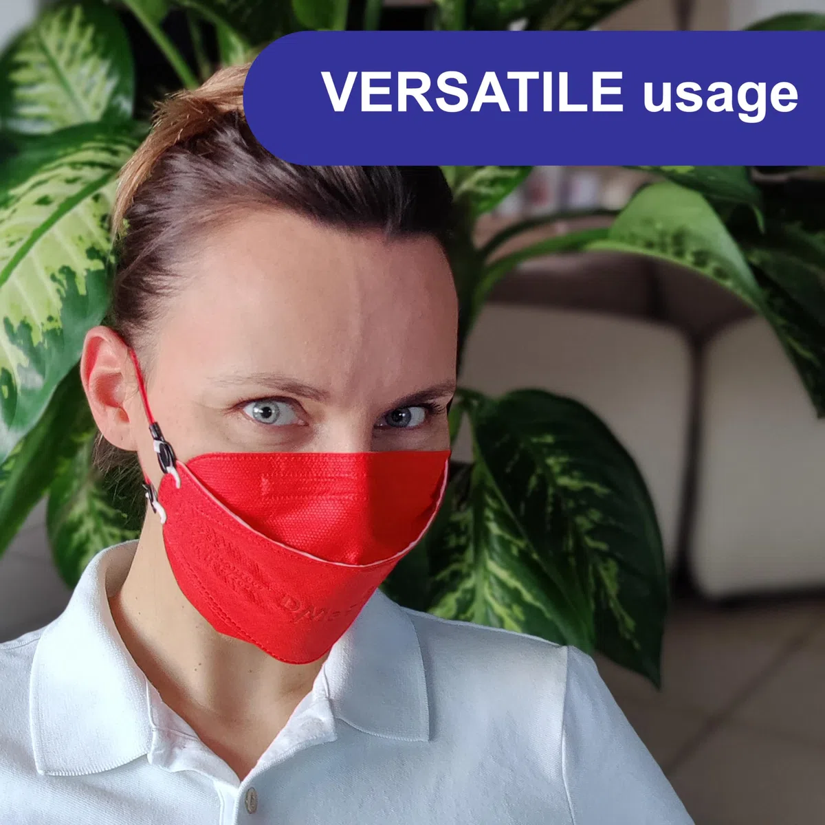 kela 20x Mascherine FFP2 Rosso | Prodotto in Germania | Respiratorie confortevole con estensione del passante per le orecchie | OEKO-TEX Delicato sulla pelle con migliorata capacità respiratoria
