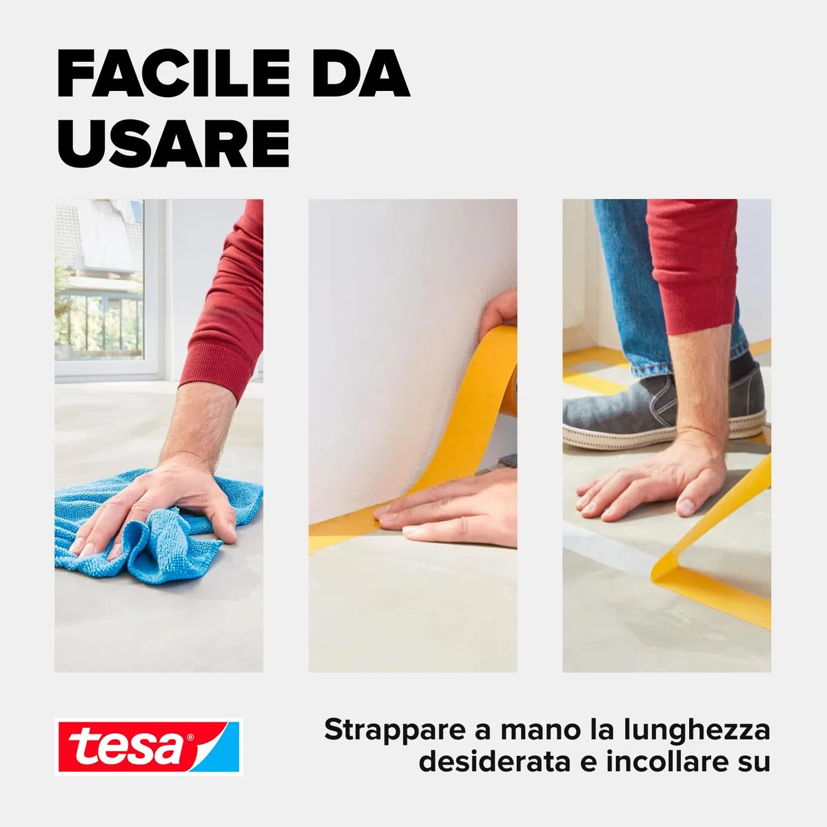 Tesa 05696-00010 Flooring Tape Extra Strong Hold, 25m x 50mm