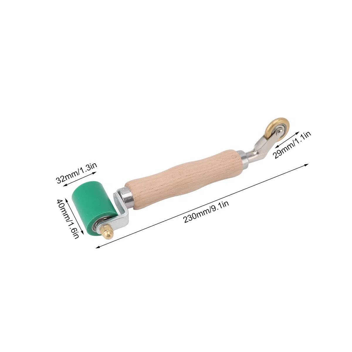 Rullo di Saldatura, 40mm Rullo Pressore Silicone 2 in 1 Rullo di Pressione Mano Resistente Alle Alte Temperature per la Saldatura di Materiali Sintetici, Teloni in PVC e Pellicole (Verde)