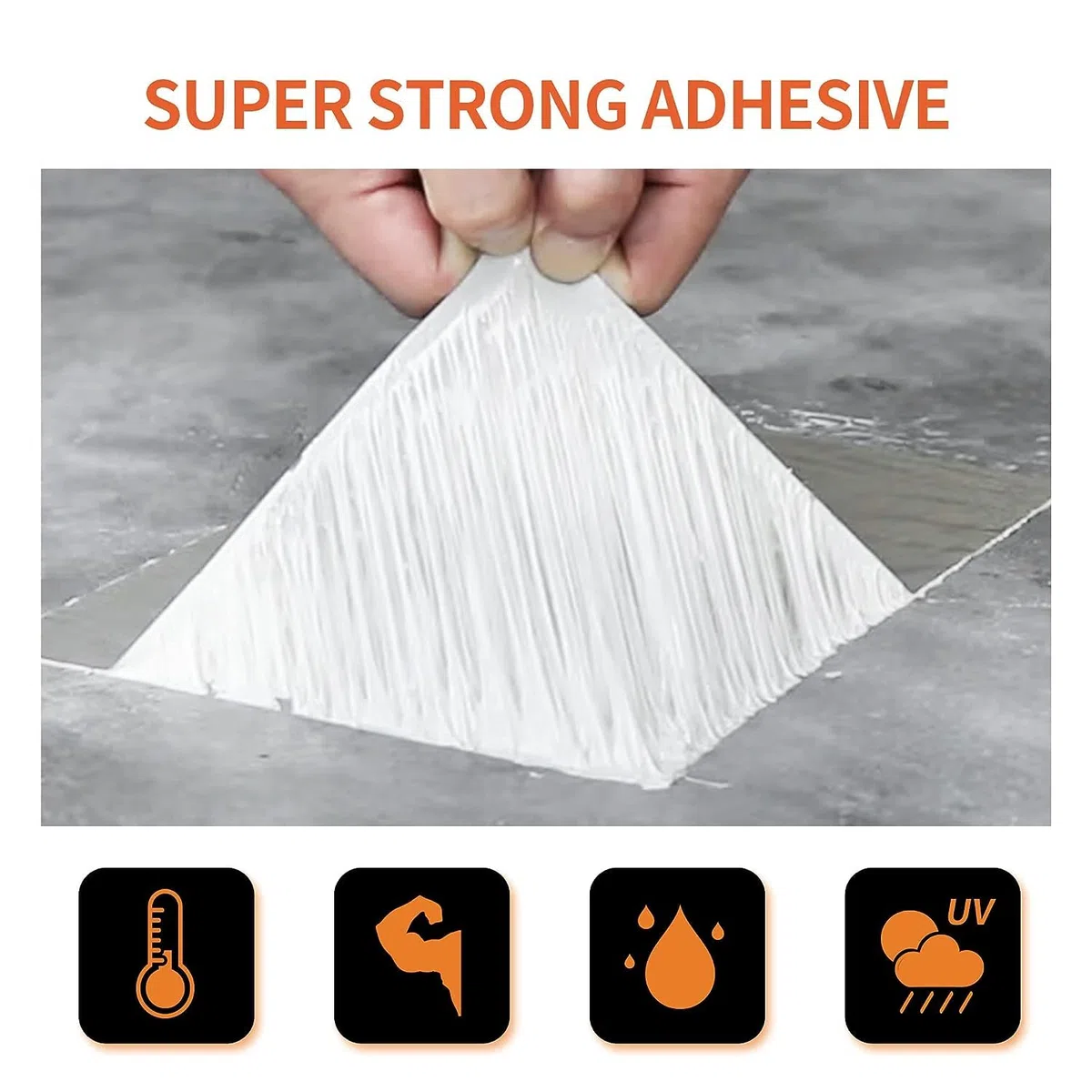 TAPEBEAR Nastro Butilico 50mm x 10m, Nastro Sigillante Impermeabile, Autoadesivo in Alluminio Butilico per Riparazione di Tetti, Grondaie e Perdite