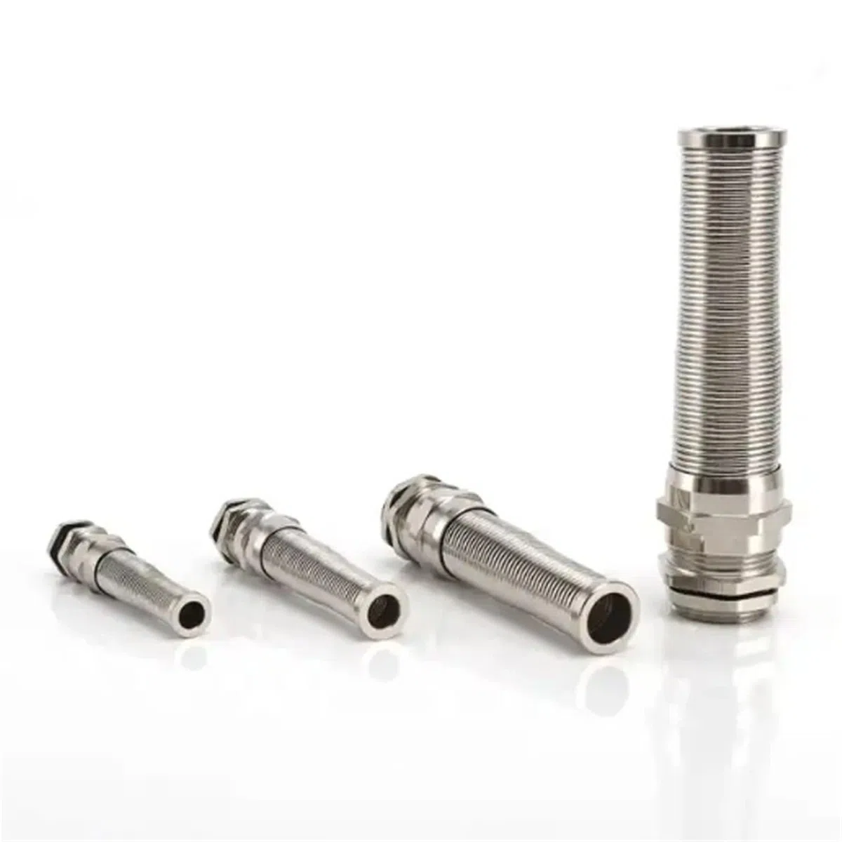 Pressacavi Metallici Pressacavo flessibile in metallo M20 M22 M24 M25 PG16 PG13.5 con protezione a molla a spirale(PG7(3-6.5mm)-5pcs)