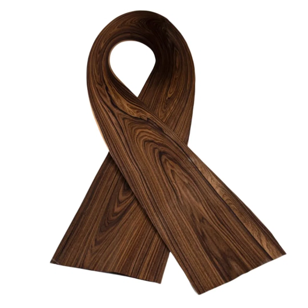 Intarsio di Legno di Palissandro Brasiliano Naturale Spesso - 0,5 mm di Spessore, 2,5x0,2 M per Passione Fai-da-Te, Opulenza per Mobili, Distinzione per Altoparlanti, Aggiornamento degli Interni delle