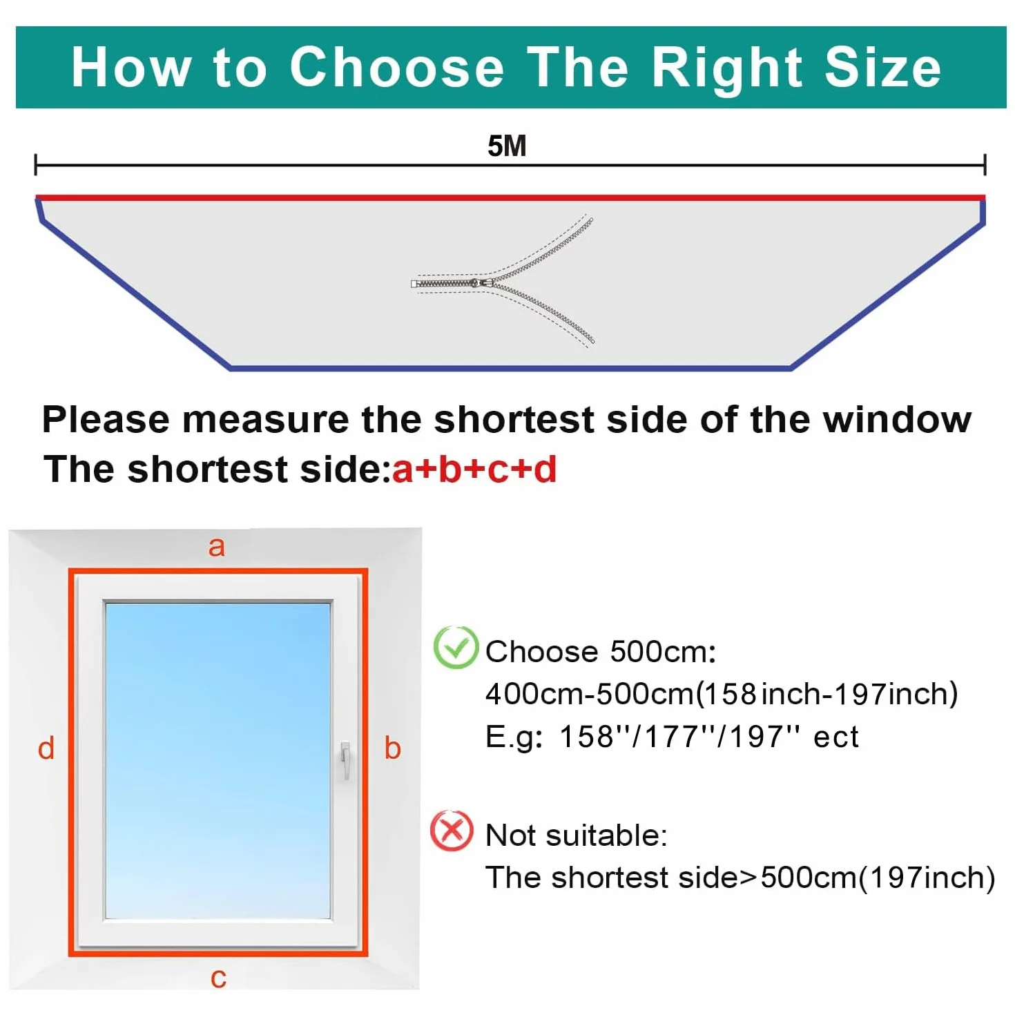 Guarnizione per finestra per condizionatore d'aria Guarnizione per finestra impermeabile per condizionatori d'aria mobili Asciugatrice Kit di guarnizione per finestra CA portatile da (500 cm)