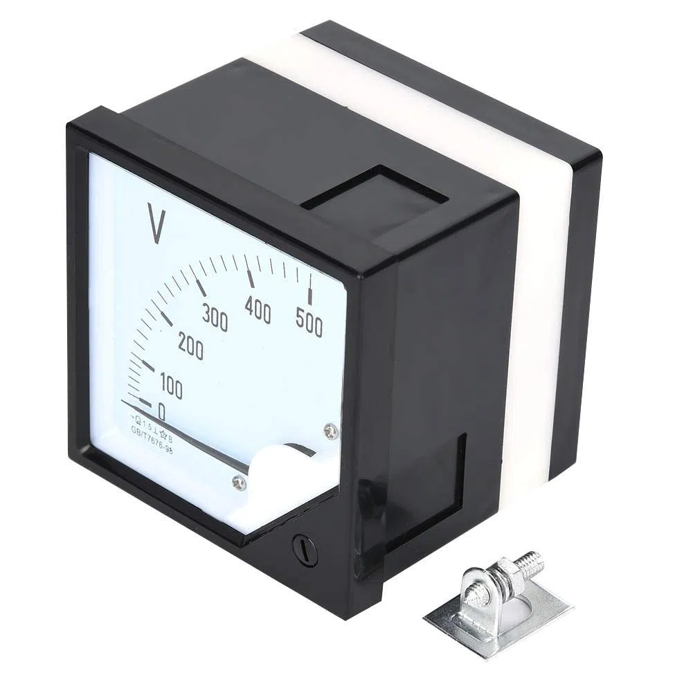 Voltmetro Analogico 230v Wechselstrom, Voltmetro AC 0 500V per Dispositivi di Controllo Elettronici Analogici Misuratore di Tensione a Pannello Quadrato Analogico