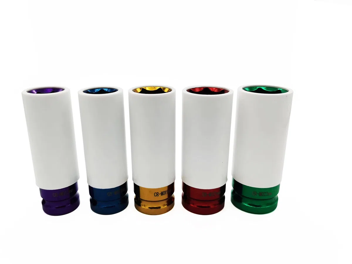 TRACER Bussole Set Chiavi Ruote 1/2" 5 Pezzi per Cerchi in Lega, Bussole Percussione Antiurto 15-22 mm