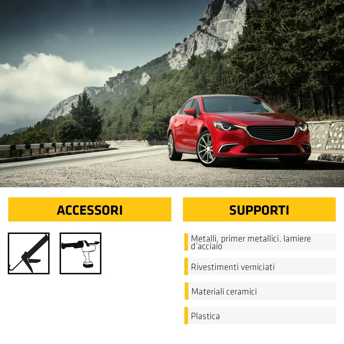 SIKA - Adesivo elastico per veicoli - Sikaflex 552 AT, Nero - Qualità elevata per assemblaggio metalli e plastiche - Tenuta sicura e verniciabile su strada - 300ml