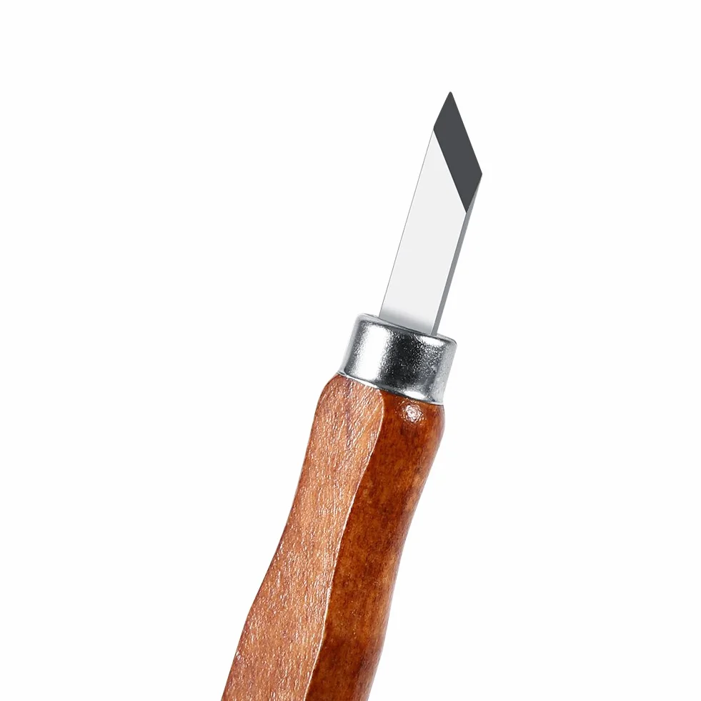 Set di 6 utensili per intaglio del legno, mini scalpello in acciaio con impugnatura manuale per kit fai da te