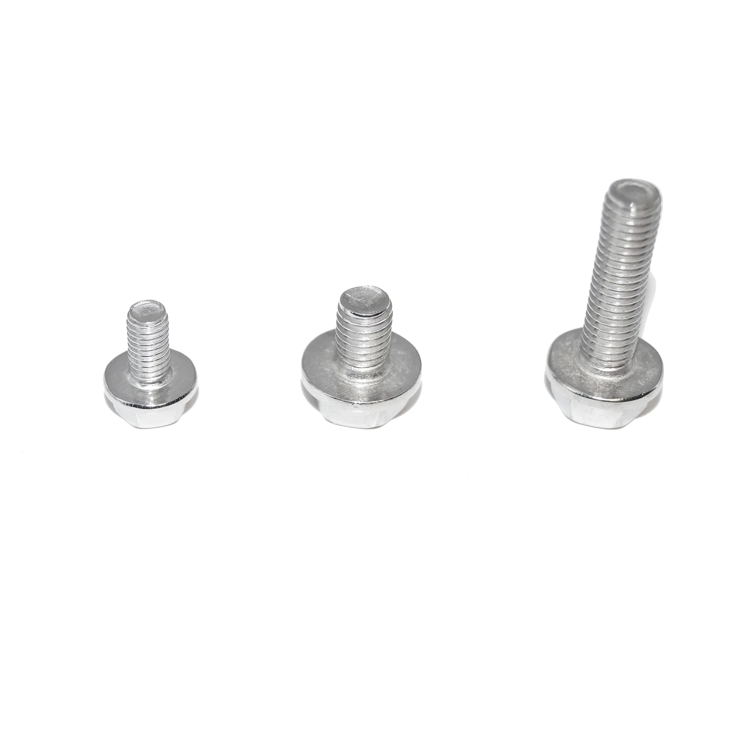 Viti a testa esagonale con flangia M12 x 30, 6 pezzi, DIN 6921 A2, in acciaio inox, filettatura completa senza dentatura di bloccaggio