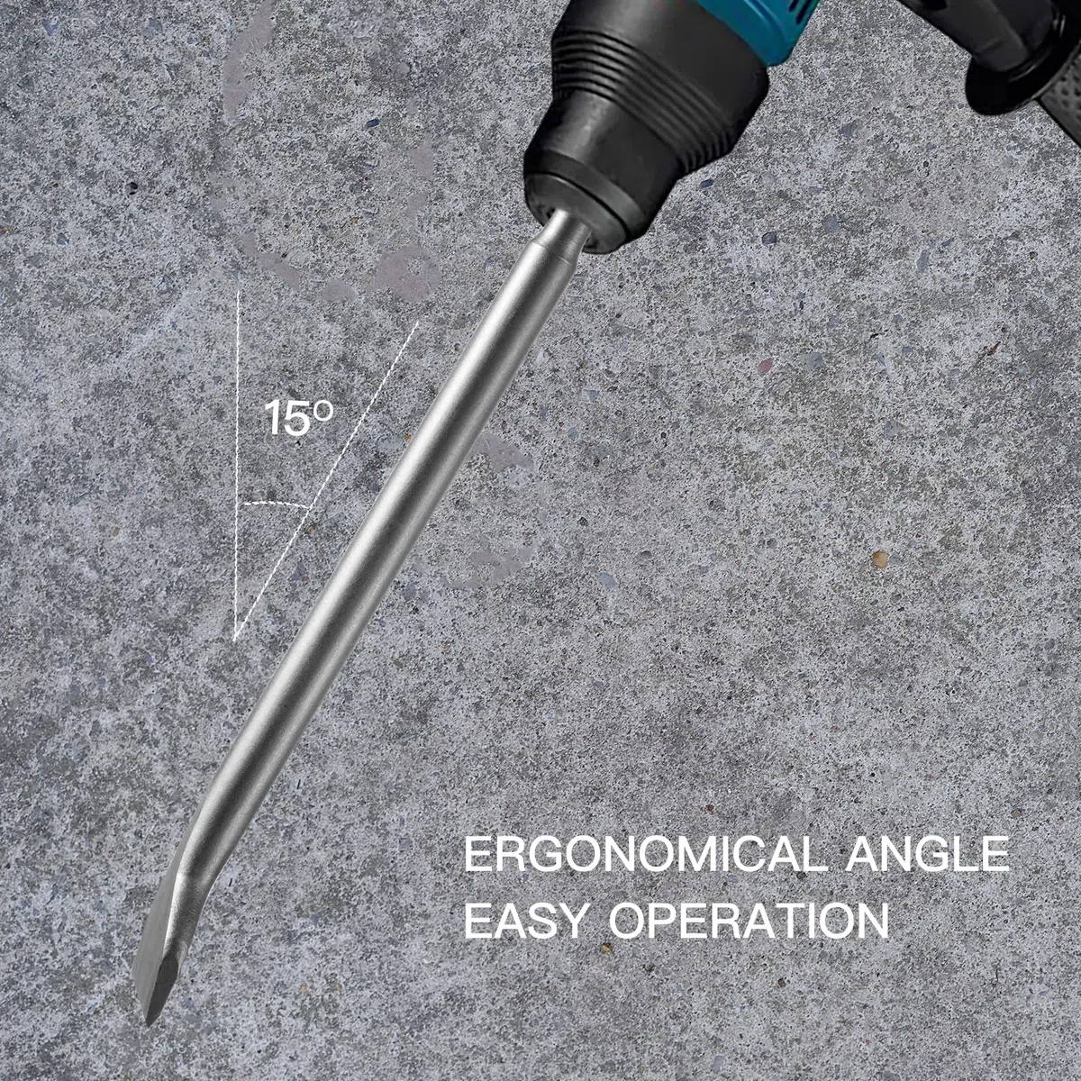 HPMAISON SDS Plus, set di 4 scalpelli SDS Plus, con scalpello per piastrelle, set per pietra e cemento, confezionato in una scatola girevole