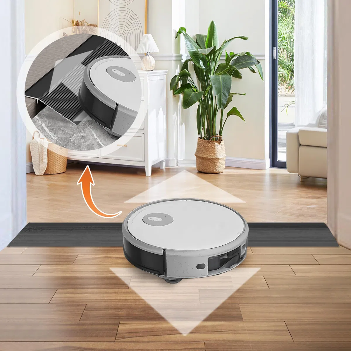 Profilo di Transizione per Bilanciamento Dell'altezza, 0,9 m x 10 cm, In alluminio, Profilo di Transizione Autoadesivo, Compensazione Dell'altezza 10 – 35 mm, Adatto per Soglie, Rampe, Laminato