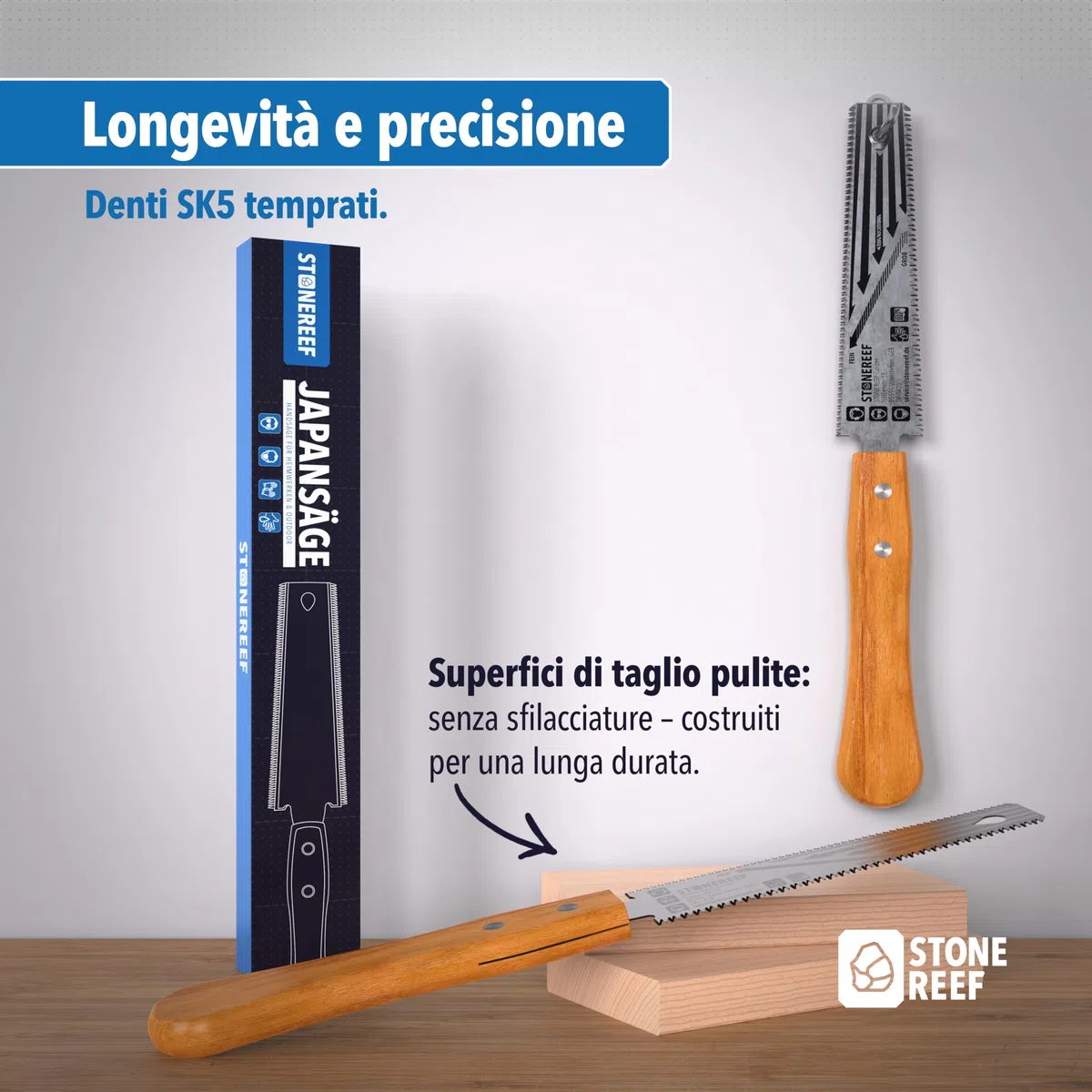 Sega giapponese Ryoba [300 mm] – Sega da traino con precisione – Sega a mano giapponese per legno, plastica e modellismo, sega a tasselli professionale per lavori in legno