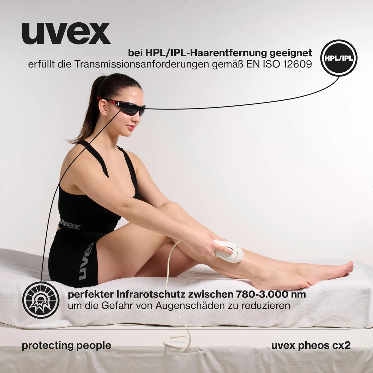 Uvex pheos Cx2 – Occhiali da stiro – Tecnologia Supravision Excellence – senza metallo, antiappannamento e antigraffio