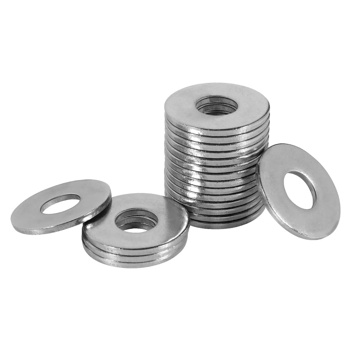 Rondelle Acciaio Inox M10 x 25mm, 50 Pezzi Metaliche Piatte Rondella Piana 304, Rondelle grandi Alzaporta Rondelle O Ring, DIN 9021 / ISO 7093, Rondelles Carrozzeria A2 V2A in Piatta Acciaio