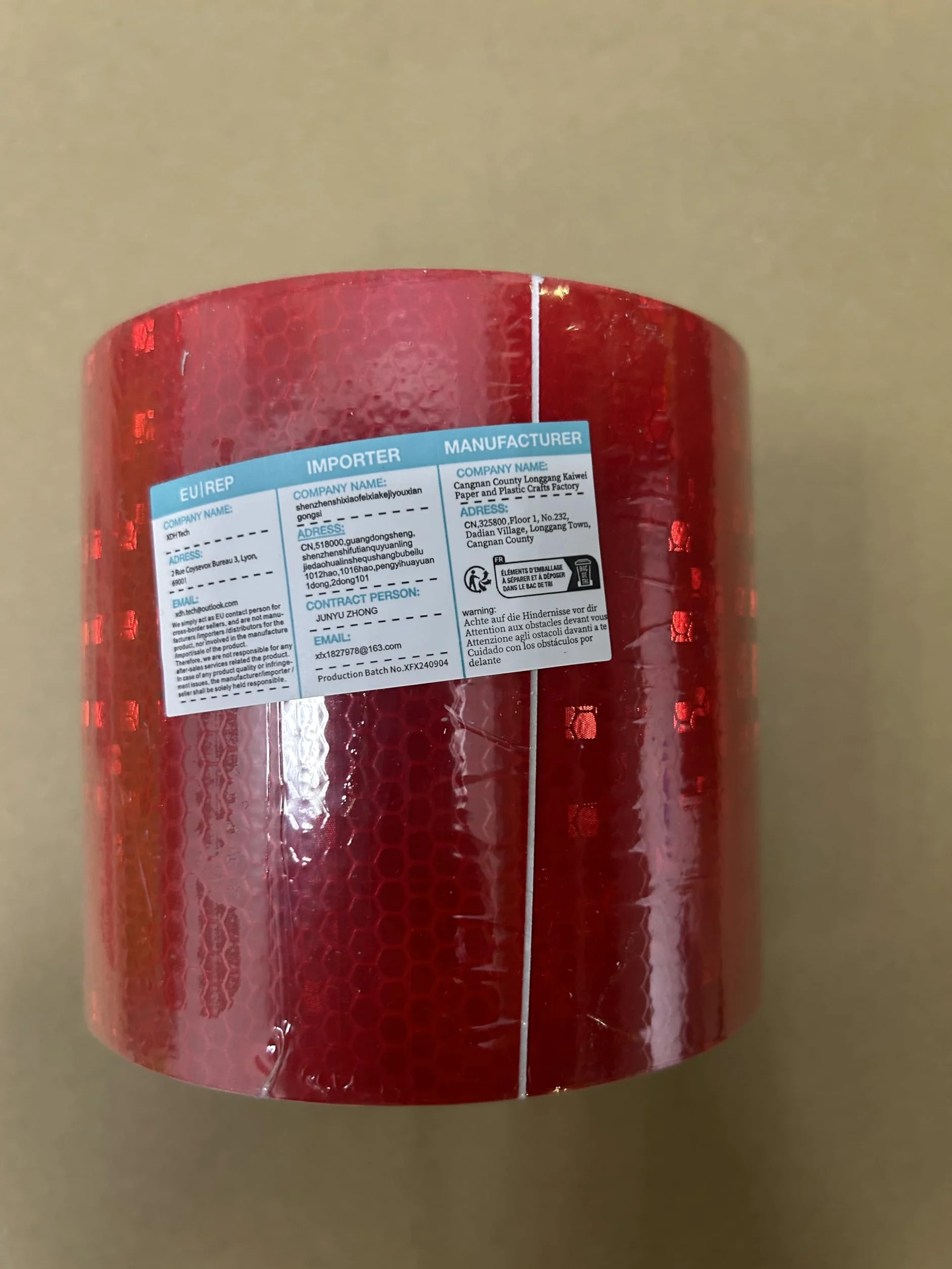 Nastro Adesvo Catarifrangente Rosso 10 m x 10 cm Nastro Rriflettente Adesivo Impermeabile Autoadesivo Nastro Di Sicurezza Per Veicoli Auto Rimorchi Barche