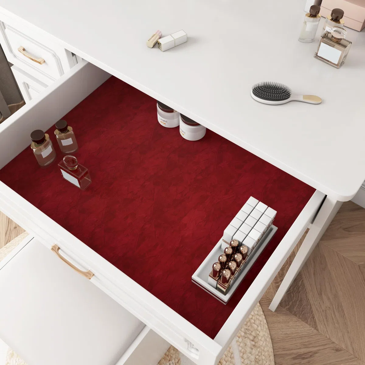 Yenhome Carta Parati Autoadesiva in Tessuto di Velluto Rosso Scuro Soggiorno 60 x 300 cm Carta Parati Adesiva Velluto Rosso Scuro Pellicola Decorativa Adesivo per Mobili e Decorazione Armadio Cassetto