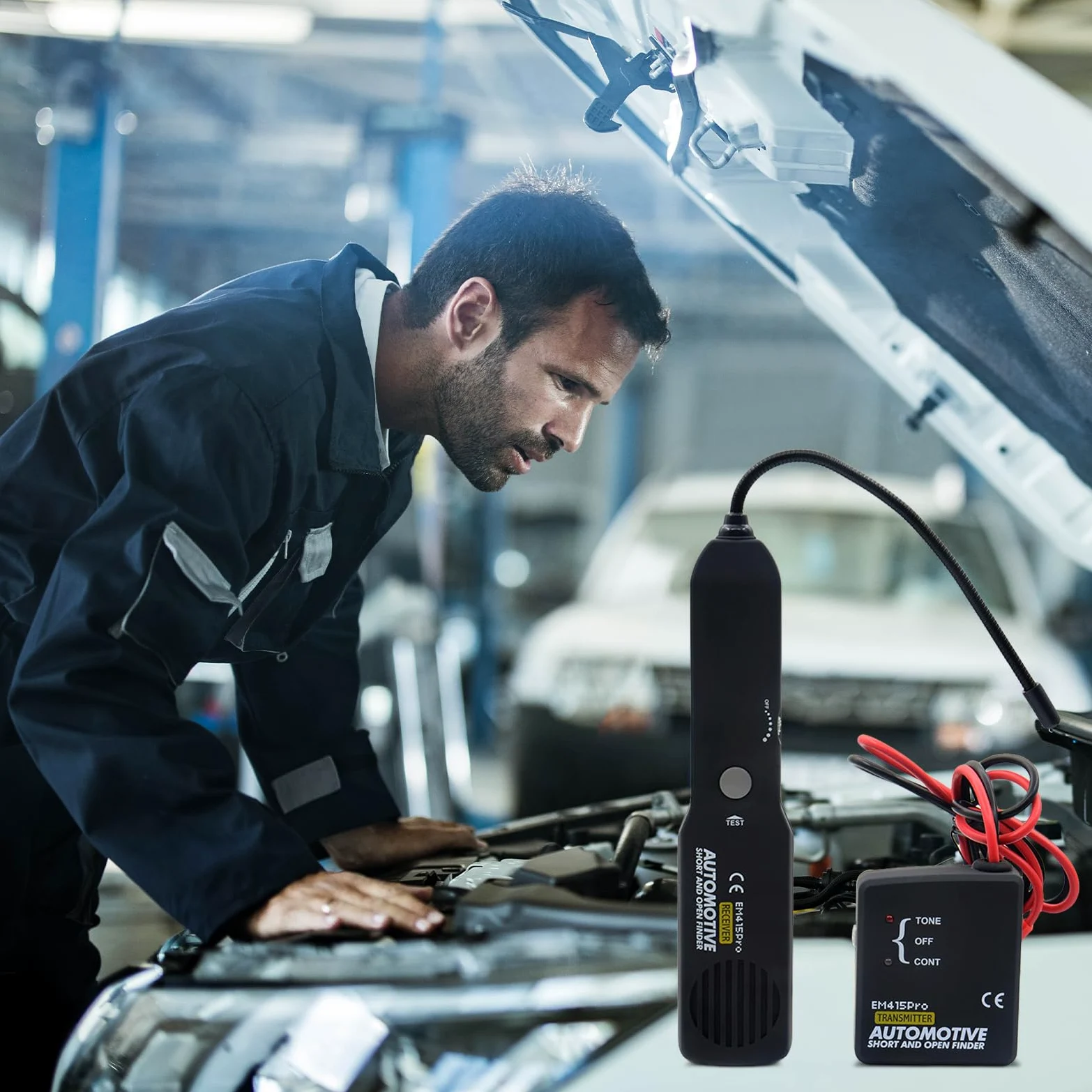 Localizzatore Di Cavi, Tester per Circuiti Elettrici Em415pro DC 6-42V, Rilevatore Di Cavi Sotterranei, Localizzatore Cavi, Tester per Cavi per Rilevare Sistemi Di Circuiti