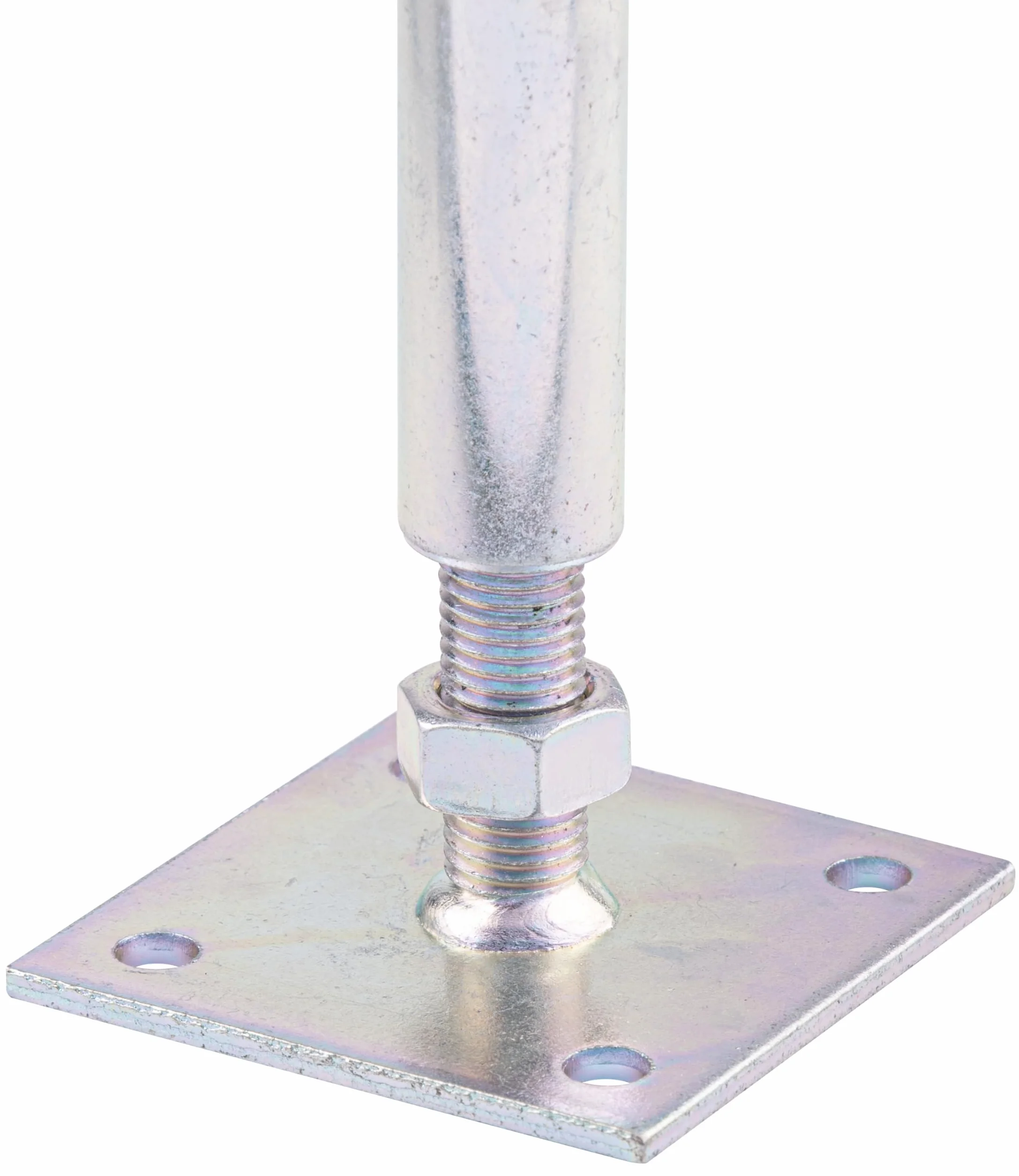 Alberts 218058 Staffa portapalo ad U, regolabile in altezza e larghezza e da avvitare, zincato galvanico, con strato spesso passivato, larghezza 71-161 mm, altezza 150-190 mm
