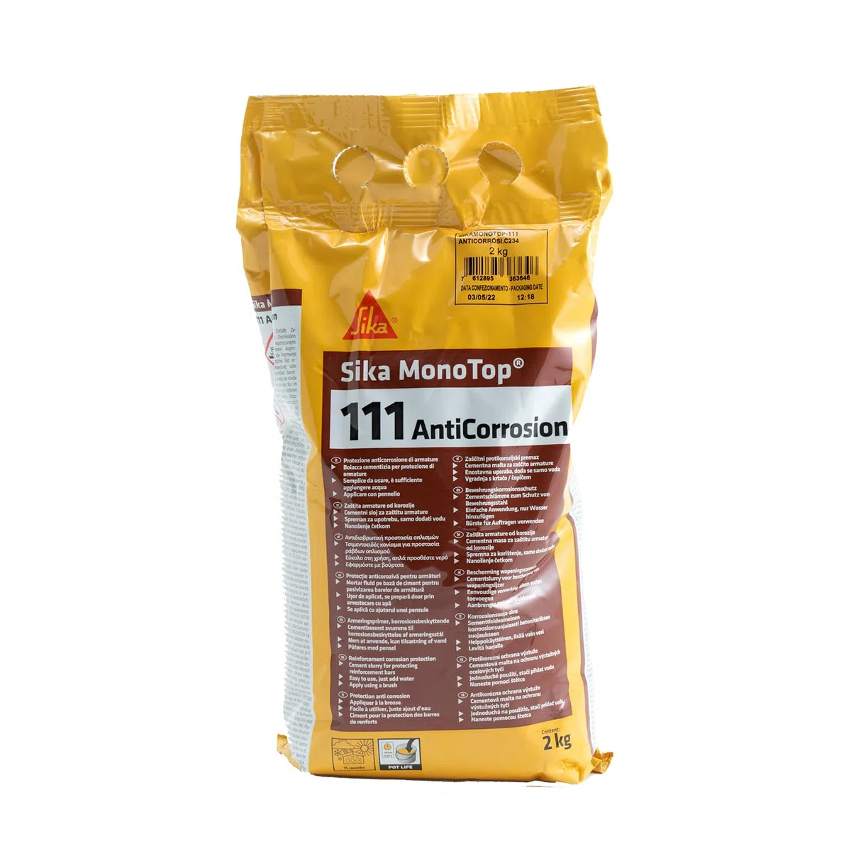 SIKA - Malta anticorrosiva - Sika Monotop 111 Anticorrosion, Grigio - Protezione attiva per i ferri d'armatura del cemento - Aumenta la durata delle tue strutture con un'adesione eccellente - 2kg