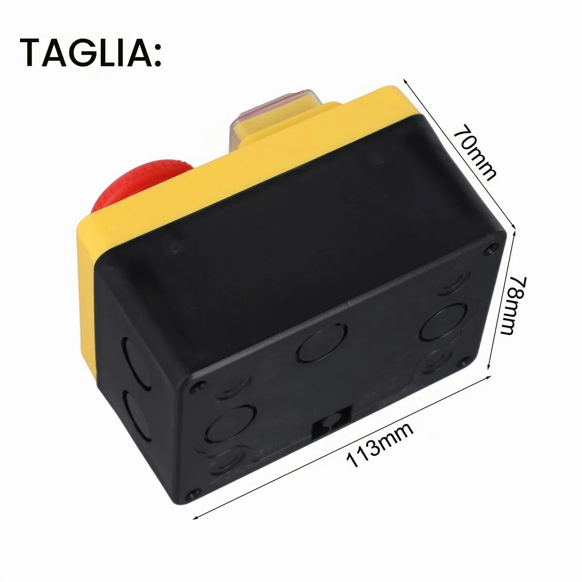 ZYWUOY Interruttore elettromagnetico a pulsante 16A 250V Pulsante Interruttore Macchina per seghe da banco e macchine da officina Motor StopStart Pulsante Utilizzato in Macchinari/Attrezzatura