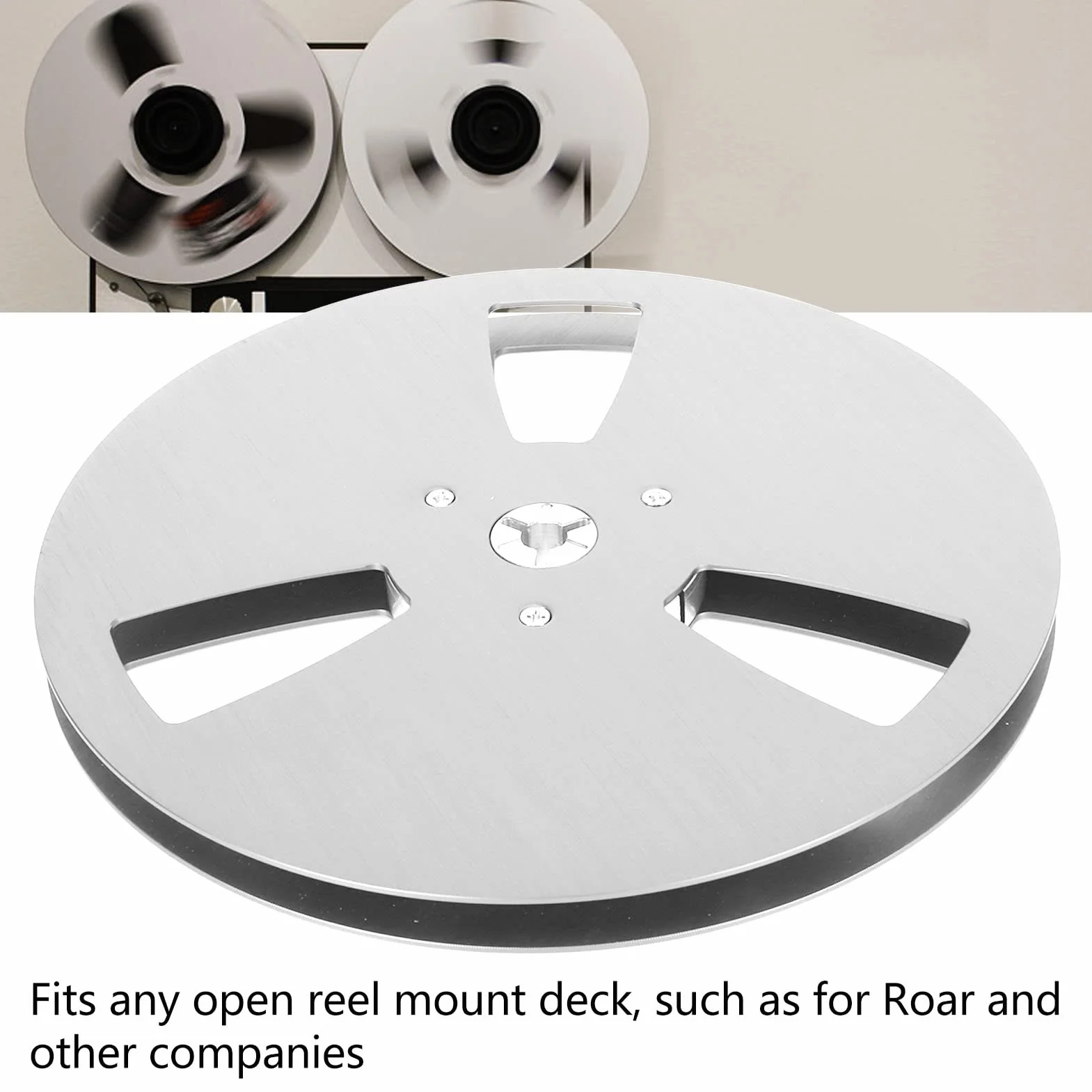 Bobina di Nastro Vuota, Bobina Aperta da 7 Pollici Bobina di Avvolgimento in Alluminio Audio Registratore Accessorio Apertura Parte Macchina Apri Piatto Vuoto per (Argento)