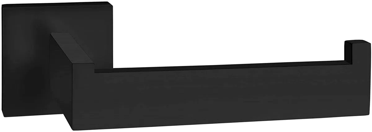 YUET Porta Rotolo Carta Igienica In Acciaio Inox 304 Cromato, Montaggio a Viti, Per Bagno e Cucina Toilette, Rotondo, Nero Opaco
