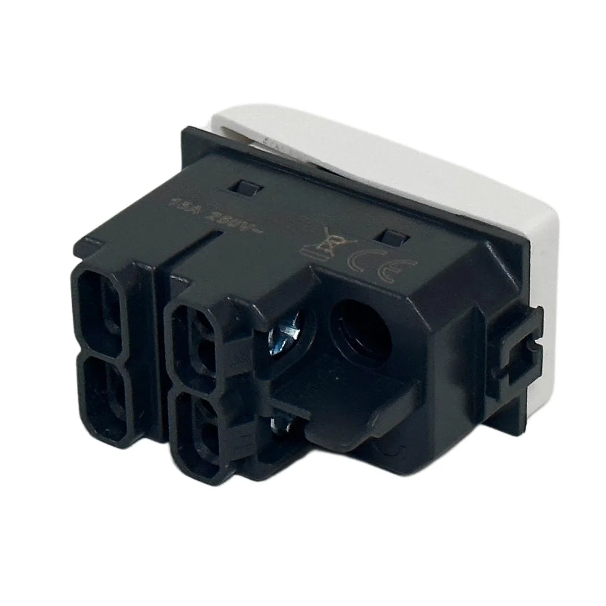Set di 4 Pezzi Interruttore Bipolare 16A, 250V Compatibile Con Bticino MATIX BIANCO (Interruttore Bipolare 3003M, 4)