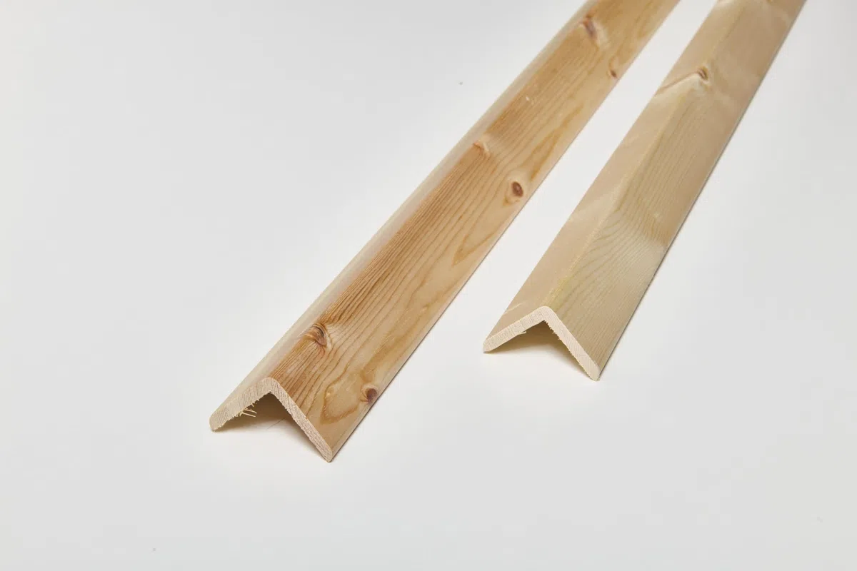 Hobby Legno Paraspigolo in Legno Massiccio Grezzo, Lunghezza Aste 100 cm, Confezione 10 Pz, Totale 10 mt, Made in Italy, mm.35x35, b.28 cm, 100 Pz, Natural, Montaggio Esterno