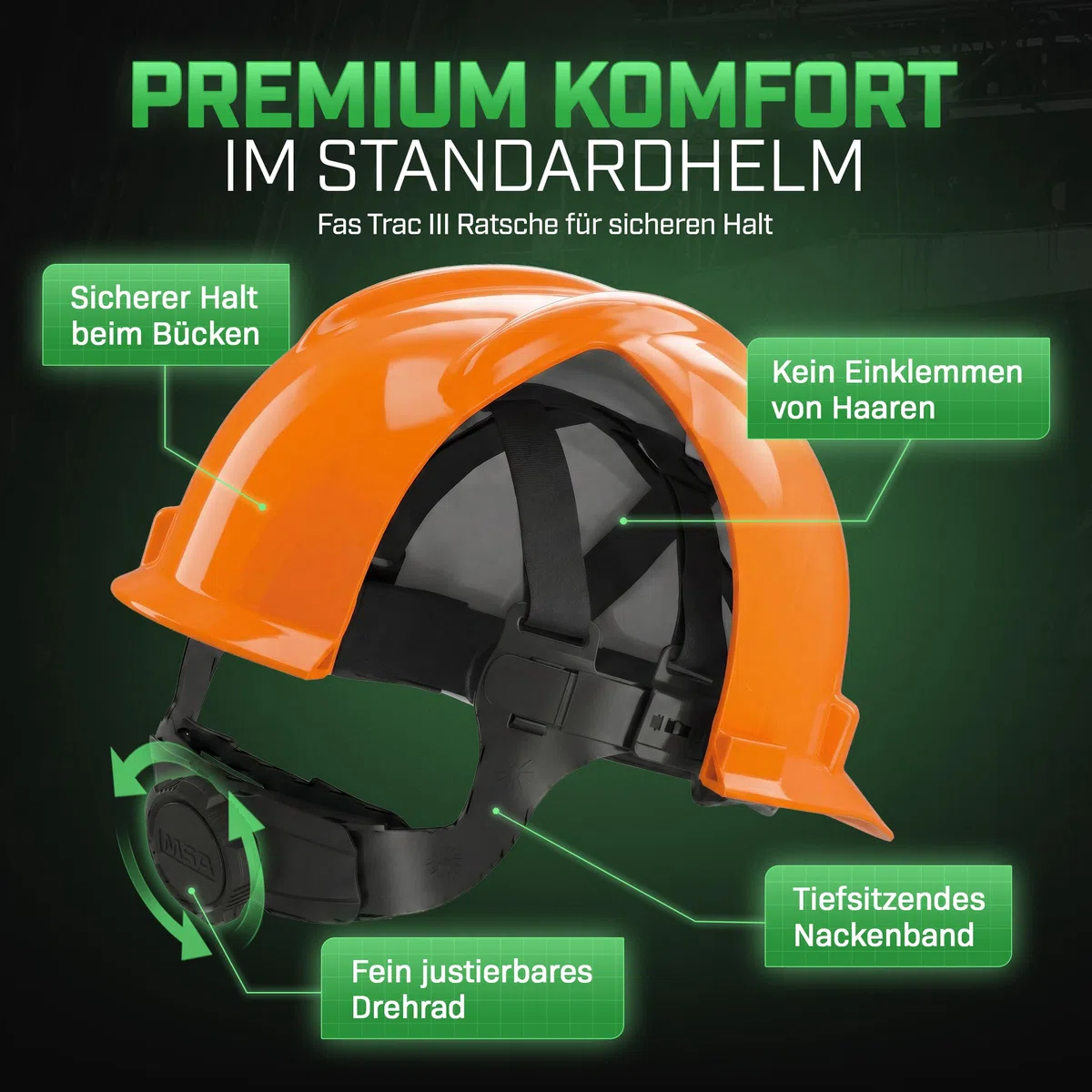 MSA Casco da costruzione V-Gard – non ventilato per cantieri e elettricisti – Casco leggero secondo DIN EN 397 per il lavoro