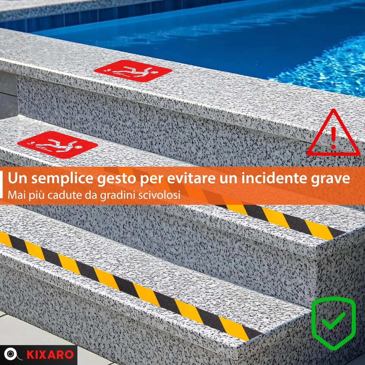 Nastro Antiscivolo per Gradini Scale Pavimenti Esterni Interne Alta Resistenza Nastro Adesivo Giallo Nero - 2 Rotoli 10mx5cm Strisce Adesive Antiscivolo Forte Presa Nastro Antiscivolo Anti Slip Tape