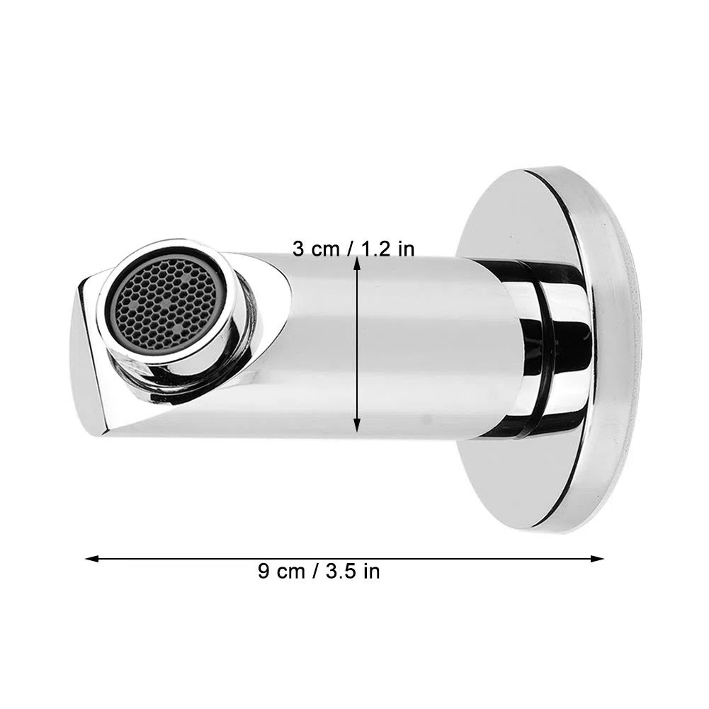 ZPSHYD Beccuccio per vasca, rubinetto vasca da bagno G1/2in Filettatura in rame Rotondo Installazione a scomparsa Rubinetto doccia pannello Accessorio