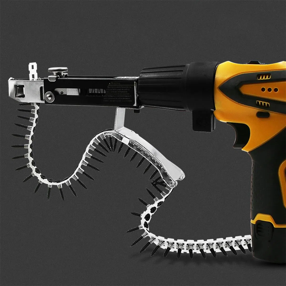 POFET Adattatore Pistola sparachiodi, Lavorazione del Legno Adattatore per Pistola sparachiodi Automatica Set di Catene per Trapano Elettrico con chiodo a Catena e Punta per cacciavite