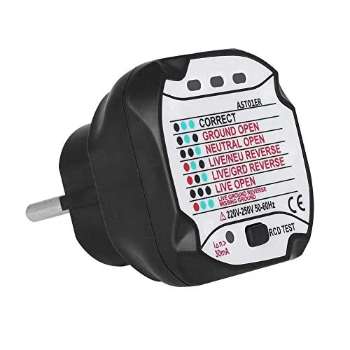 Bside AST01 Rilevatore di Tester per Presa Elettrica Automatica Professionale (220v Eu Plug)