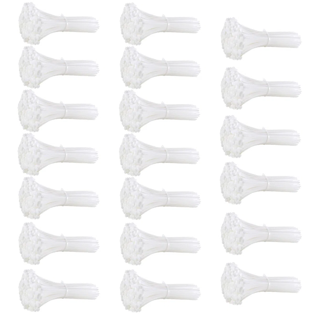 Confezione da 1000/250 pezzi di fascette autobloccanti in nylon bianco, 3 x 100, 3 x 150, 4 x 200 cavi di fissaggio industriali (8 x 350 mm, 20 pezzi)