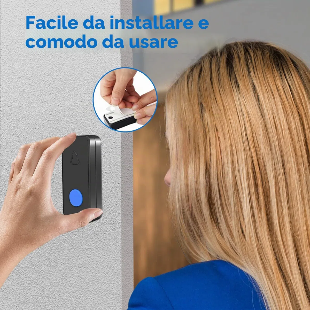 Campanello Senza Fili da Esterno, Campanello Wireless Impermeabile IP55, 55 Suonerie, 5 Volume Regolabile, Indicatore LED, Portata 300M, Wireless Doorbell per Casa Ufficio Ristorante Govee Anziani