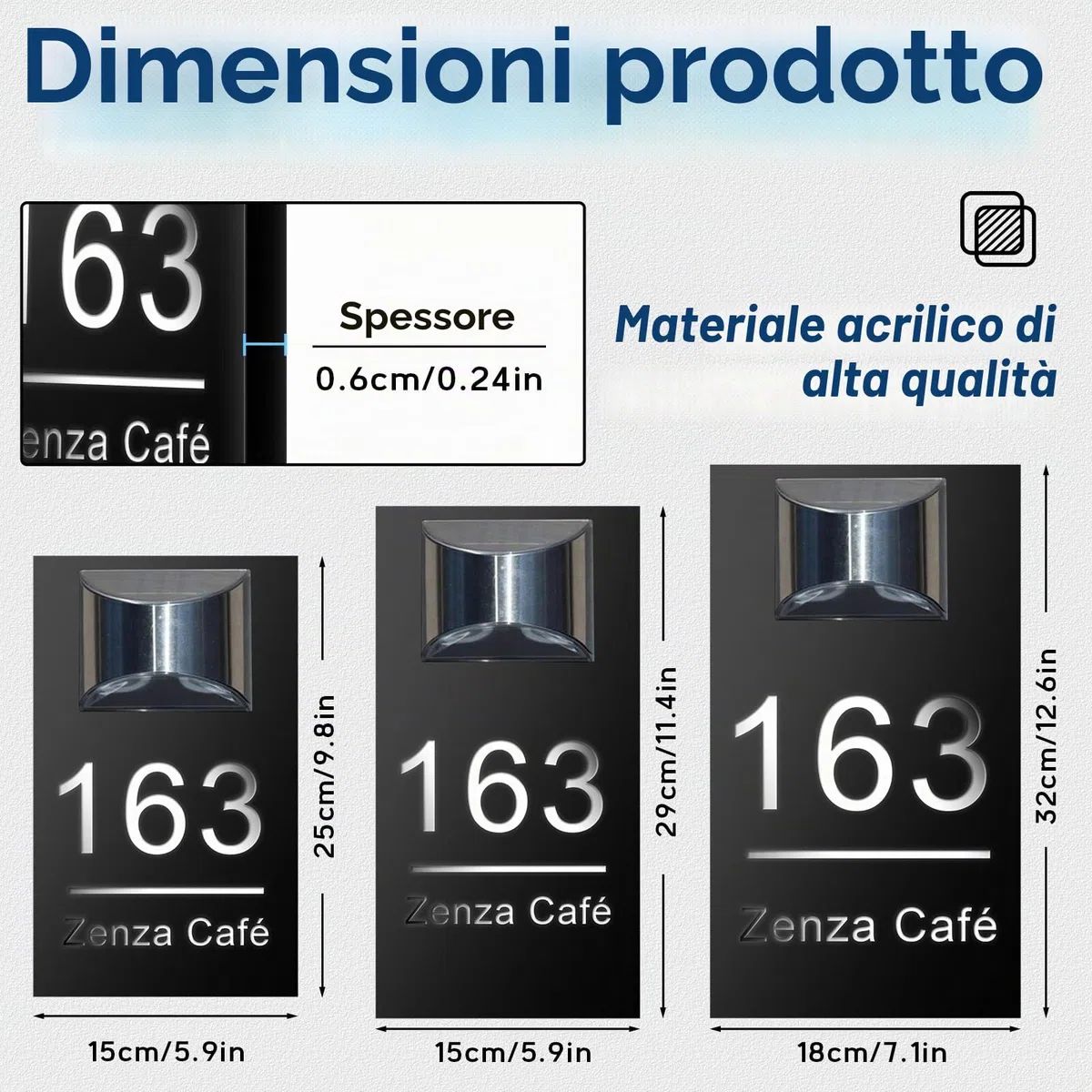 Targhetta solare personalizzata con indirizzo per esterni – Targa impermeabile personalizzata con numero civico con luce LED per cortile, giardino, casa, numeri civici illuminati, regalo per