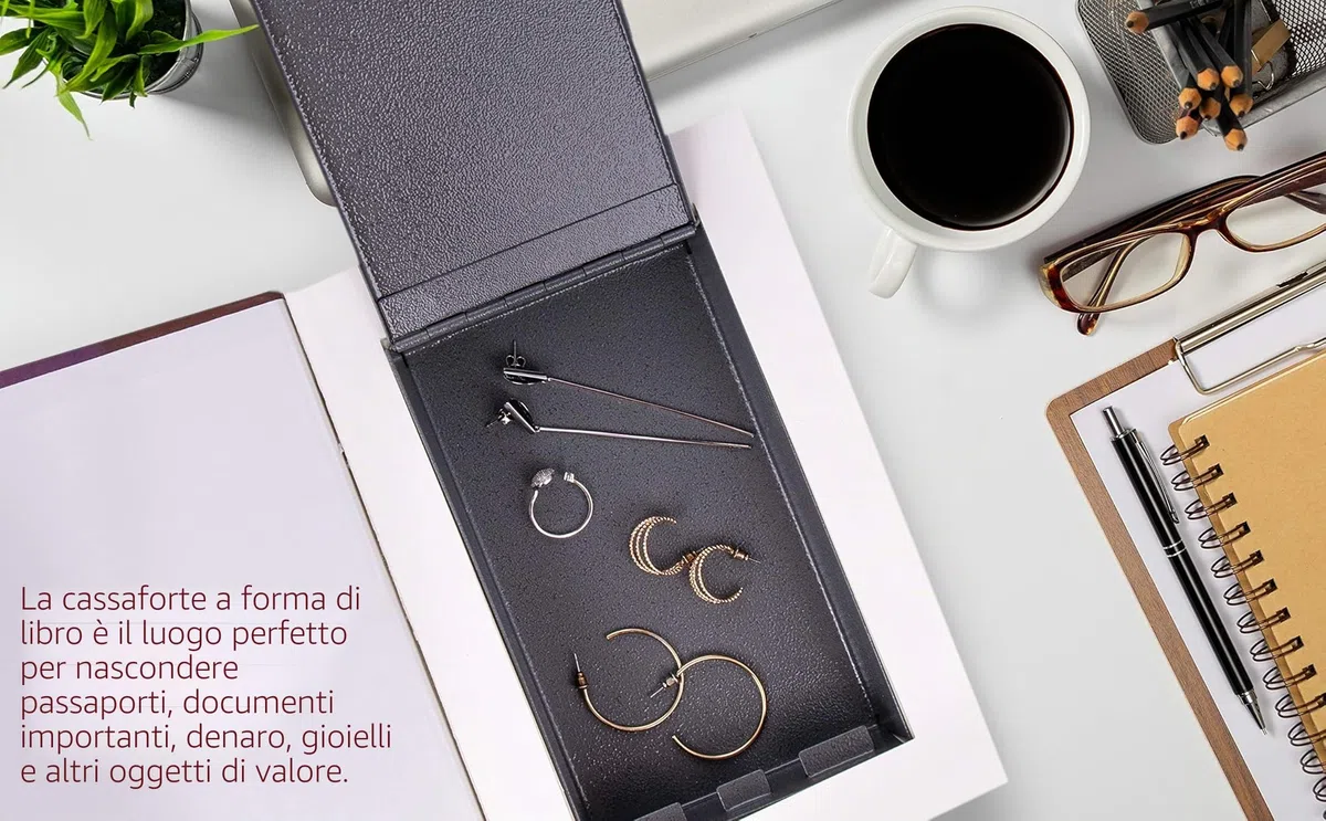 Secret Book Safe Box - Cassetta di sicurezza per libri con serratura e chiusura a chiave, cassetta di sicurezza