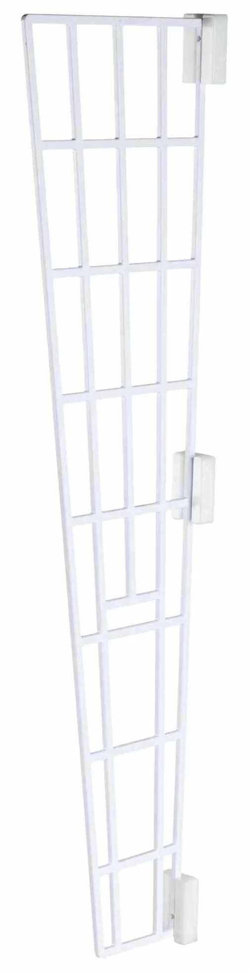 Griglia di protezione laterale per finestra a vasistas in plastica, due pezzi, 62 x 16/7 cm, bianco
