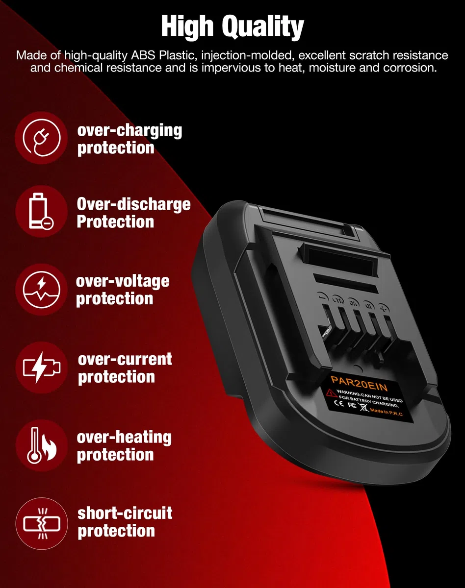 Adattatore batteria per Parkside 20 V Convert to for Einhell batteria 18 V