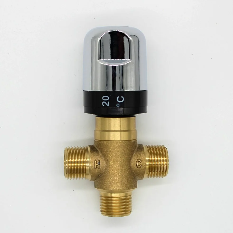 oem - Miscelatore termostatico in ottone e rame, per acqua calda / fredda in sistemi scaldabagno a energia solare