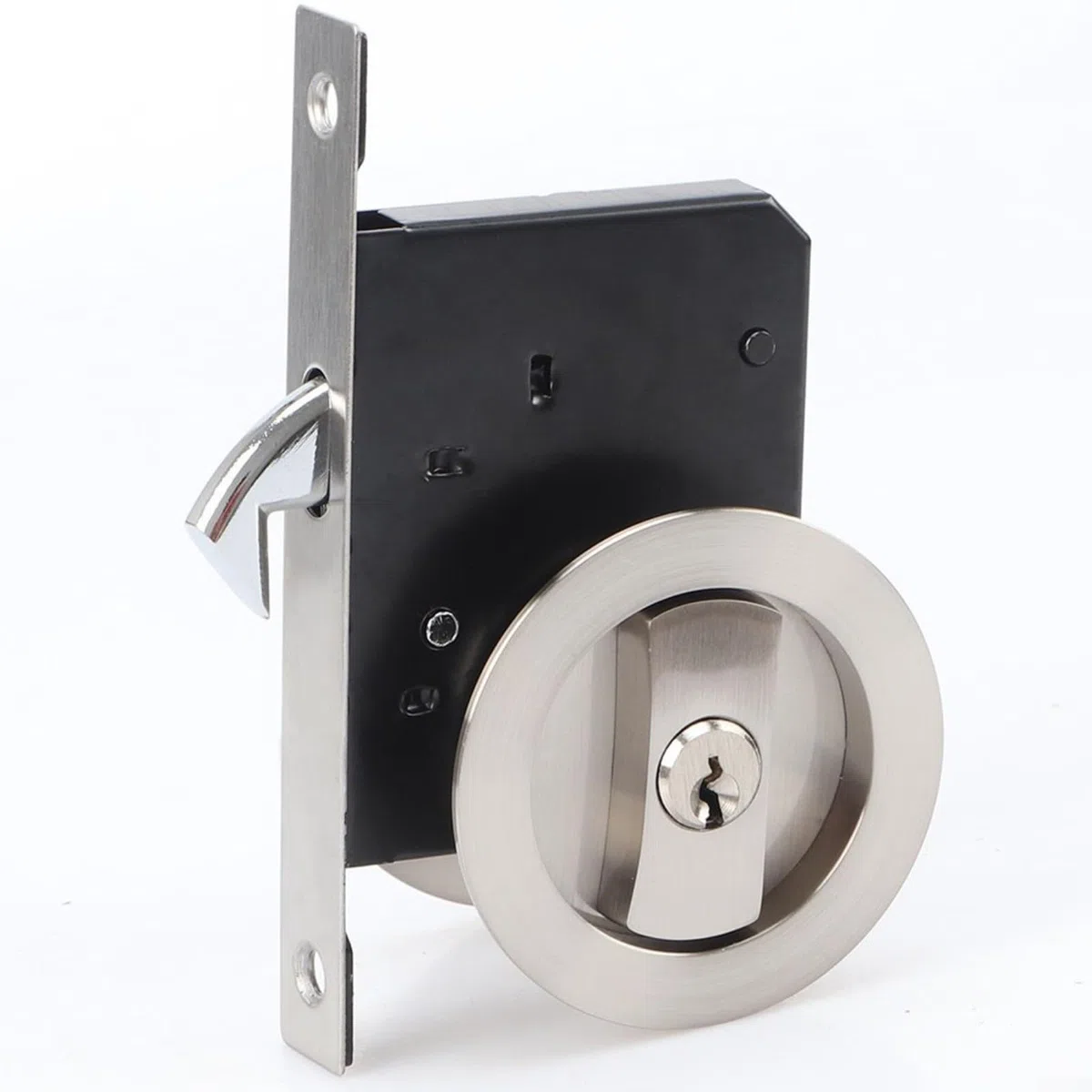 Kit hardware per serratura interna con gancio singolo sistema di blocco con 3 chiavi per porte scorrevoli porte da cucina porte balconi
