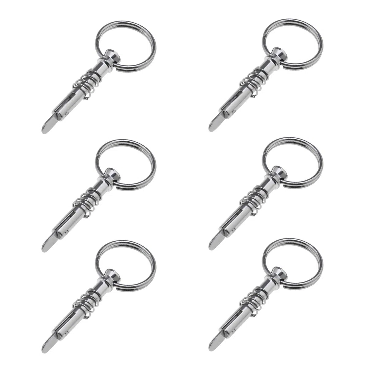 EMSea 6pcs Perno a sgancio rapido 0.24" Diametro con Camma di Discesa e Perno a Molla Lunghezza 1.57'' 316 Acciaio Inox Top Pin Materiale Marino