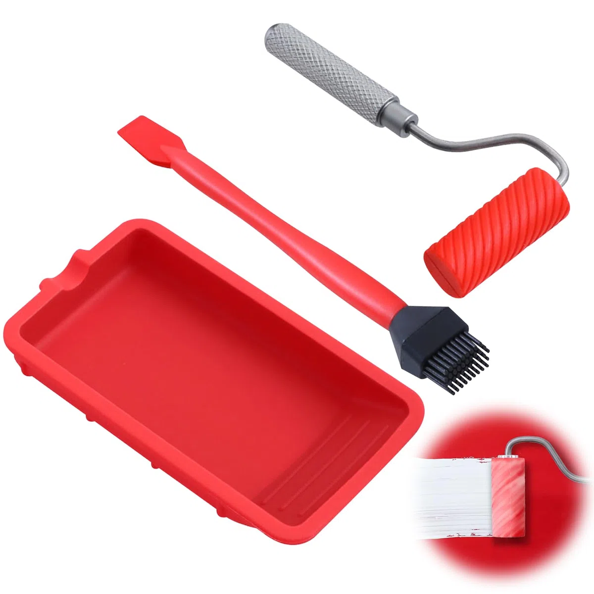 Stendicolla per Colla per Legno, Set di Stendicolla per Colla per Legno, Rullo per Colla Riutilizzabile per Artigianato, Applicazione Rapida e Uniforme, Efficiente e Pratico, per Legno e Metallo