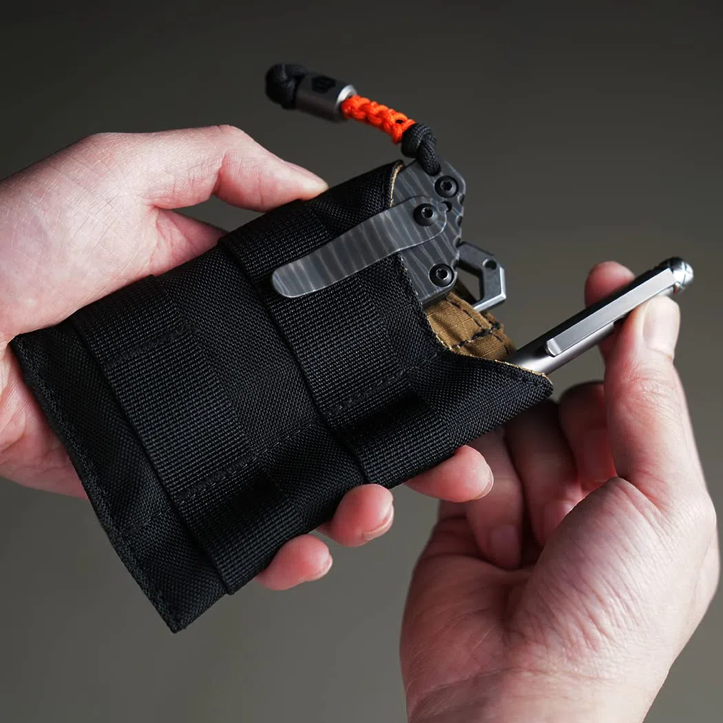VIPERADE VE9 EDC Organizer Pouch, EDC Pocket Organizer per uomo, Slim EDC Pouch con area fai da te, EDC Pouch Organizer per il trasporto quotidiano