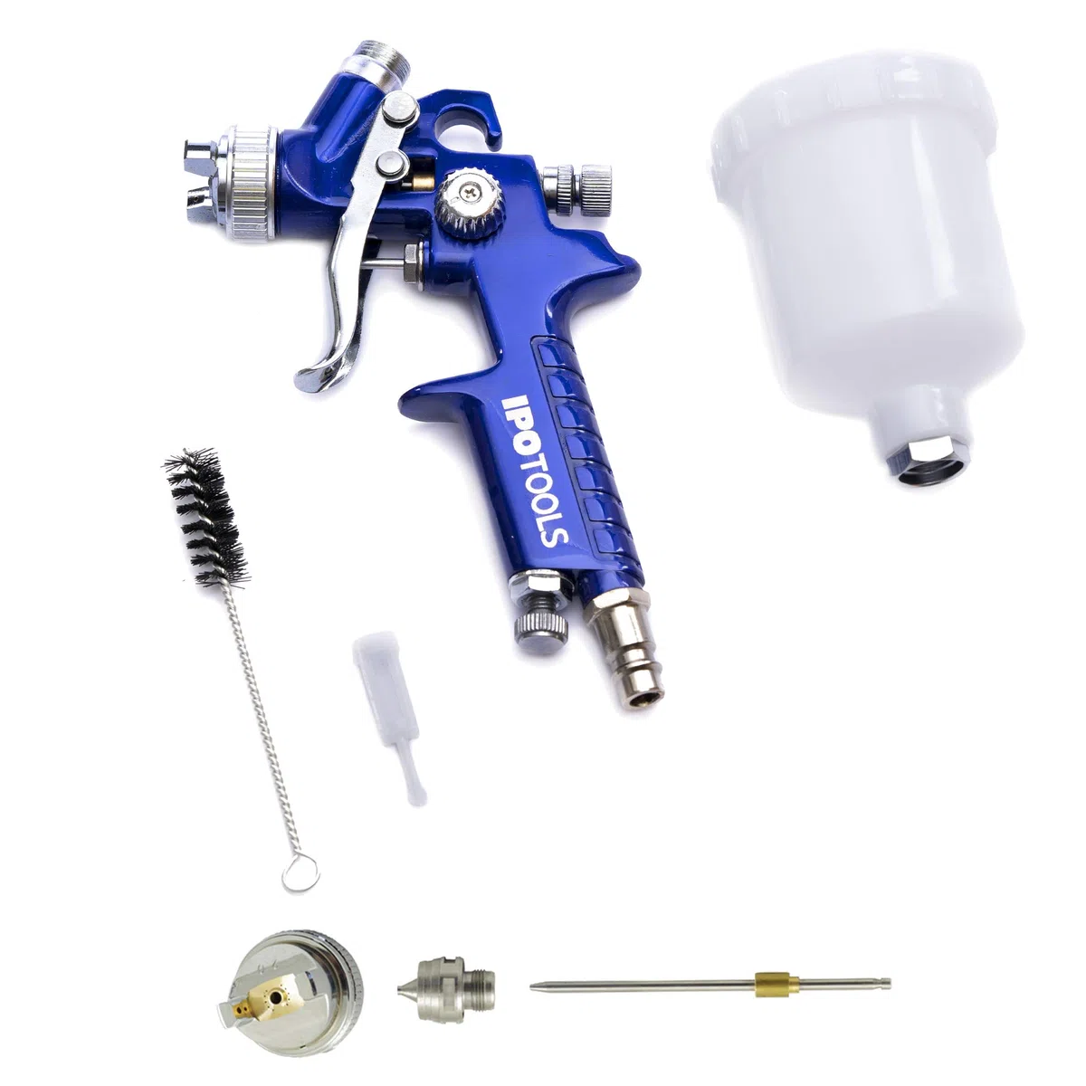 MINI pistola verniciatura pistola spruzza irroratrici anti-corrosione ugello 1,0 mm + 0,5 mm set di ugelli