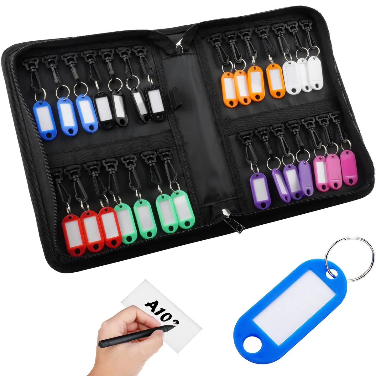 Scatola portachiavi portatile con 28 armadietti per chiavi, carte