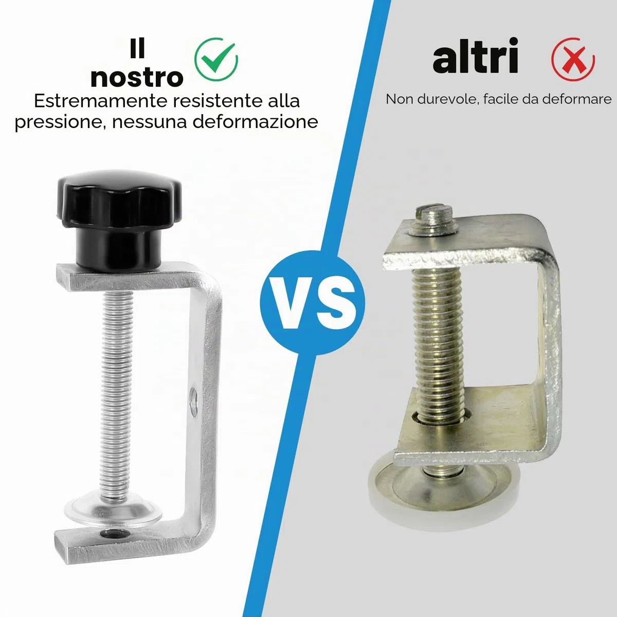 4 Pezzi Morsetto a C 10-60mm, Morsetti Portanti per Impieghi Gravosi, Piccoli e Robusti Morsetti di Fissaggio in Acciaio Inossidabile per Saldatura, Armadietti, Falegnameria