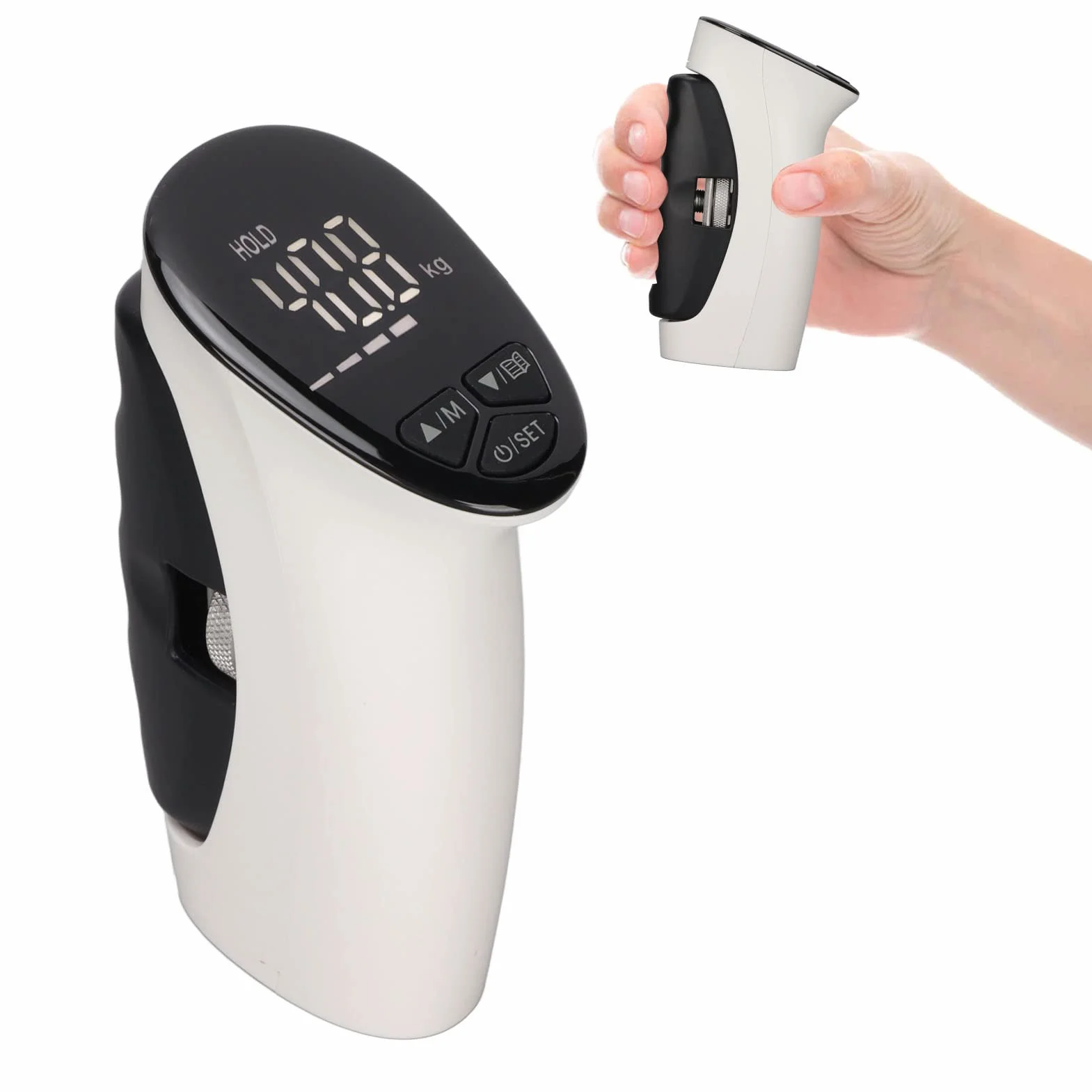 Asixxsix Tester di Resistenza alla Presa, Display a LED Auto Cattura Elettronico Dinamometro Mano Regolabile Distanza Mano Digitale Mano Grip Training Gauge per Sport casa Scuola Clinica