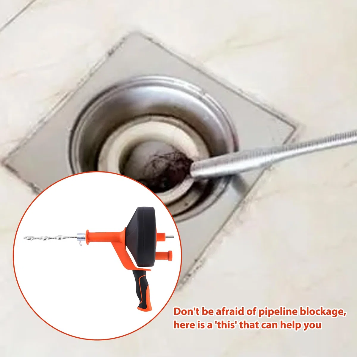 Spirale per la pulizia dei tubi, 10 m, a spirale per la pulizia dei tubi, con adattatore per trapano e guanti per fogne, cucina, bagno, doccia, apertura, pulitore per tubi