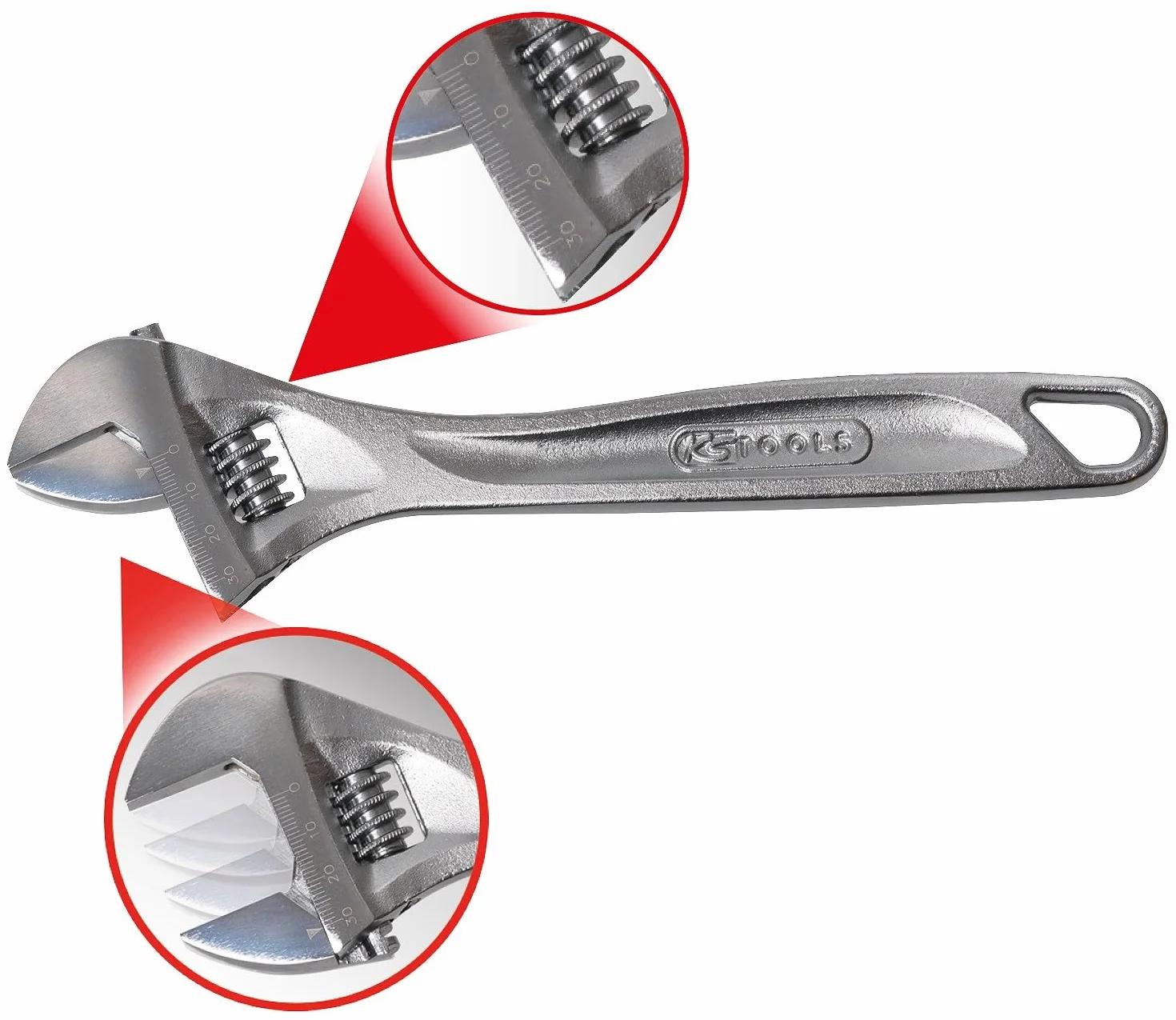 KS Tools 577.0250 Chiave Regolabile a Rullino Classic, 28 mm