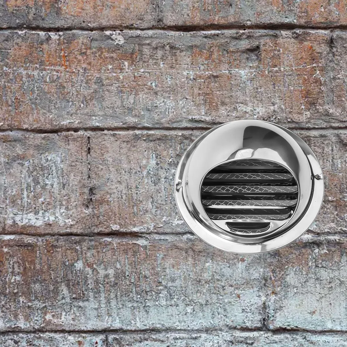 Tappo di sfiato da parete in acciaio inox per unità e ventilatori (120 mm)